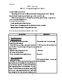 Giáo án môn Tập đọc Lớp 3 - Tuần 12: Nắng phư