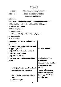 Giáo án Thực hành kĩ năng sống Lớp 3 - Tuần 5 - Năm học 2016-2017