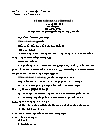 Đề thi kiểm tra cuối học kì 1 môn Tiếng Việt Lớp 2