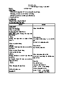 Giáo án dạy học Lớp 3 - Tuần 26