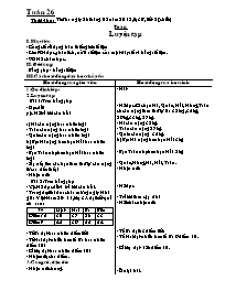 Giáo án dạy học môn Toán Lớp 3 - Tuần 26 - Bài: Luyện tập (Lớp 3B, Tiết 2)