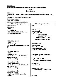 Giáo án dạy học môn Toán Lớp 3 - Tuần 33 - Bài: Luyện tập (Lớp 3D, Tiết 3)