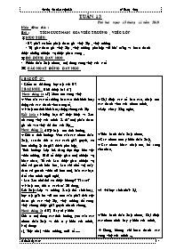 Giáo án Tổng hợp các môn Lớp 3 - Tuần 13 - Lê Quang Trung