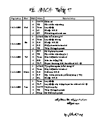 Giáo án Tổng hợp các môn Lớp 3 - Tuần 17 - Nguyễn Phước Trang