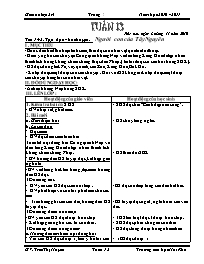 Giáo án điện tử Lớp 3 - Tuần 13 - Trần Thị Huyền