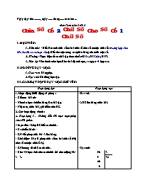 Giáo án chi tiết Toán Lớp 3 - Tuần 6, Tiết 2: Chia số có 2 chữ số cho số có 1 chữ số