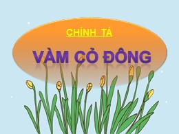 Bài giảng Tiếng Việt 3 - Tuần 13: Nghe viết V