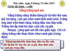 Bài giảng Tiếng Việt Lớp 3 Phân môn Chính tả 