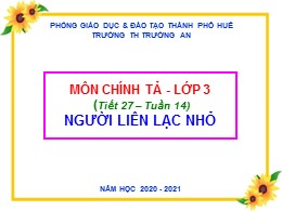 Bài giảng Tiếng Việt Lớp 3 - Tuần 14 - Tiết 2