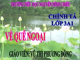 Bài giảng Tiếng Việt Lớp 3 - Tuần 16, Bài: Về