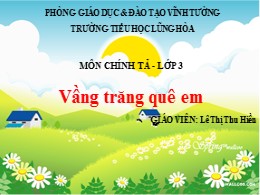 Bài giảng Tiếng Việt Lớp 3 - Tuần 17, Bài: Vầ