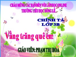 Bài giảng Tiếng Việt Lớp 3 - Tuần 17, Bài: Vầ