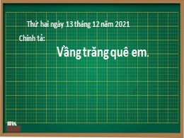 Bài giảng Tiếng Việt Lớp 3 - Tuần 17, Bài: Vầng trăng quê em - Năm học 2021-2022