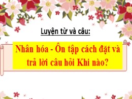 Bài giảng Tiếng Việt Lớp 3 - Tuần 19 - Luyện 