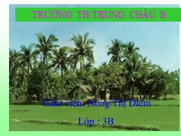 Bài giảng Tiếng Việt Lớp 3 Phân môn Chính tả - Tuần 10: Nghe viết: Quê hương - Năm học 2021-2022 - Nông Thị Điềm