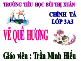 Bài giảng Tiếng Việt Lớp 3 - Tuần 11: Nghe vi