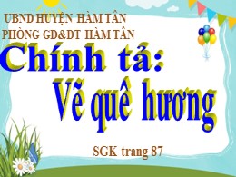 Bài giảng Tiếng Việt Lớp 3 - Tuần 11: Nghe viết: Vẽ quê hương - Năm học 2021-2022 - Phòng GD&ĐT Hàm Tân