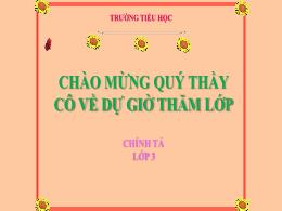 Bài giảng Tiếng Việt Lớp 3 - Tuần 3, Bài: Chi