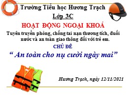 Bài giảng Hoạt động ngoài giờ lên lớp Lớp 3 -