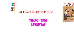 Bài giảng điện tử môn Toán 3 - Bài: Luyện tập