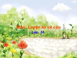 Bài giảng Luyện từ và câu Lớp 3 - Tuần 30: Đặ