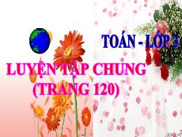 Bài giảng môn Toán Khối 3 - Bài: Luyện tập ch