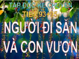 Bài giảng Tập đọc Lớp 3 - Tiết 93+95: Người đ