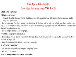 Bài giảng Tập đọc Lớp 3 - Tuần 28: Cuộc chạy