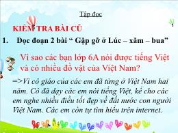 Bài giảng Tập đọc Lớp 3 - Tuần 30: Một mái nh