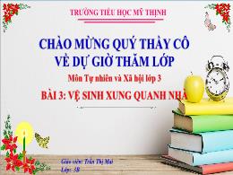 Bài giảng Tự nhiên và Xã hội Lớp 3 - Bài 3: V
