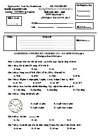 Bài kiểm tra cuối học kì 2 môn Toán Lớp 3 - N