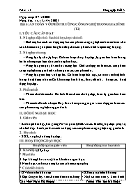 Giáo án Công nghệ Lớp 3 - Tuần 15 - Bài 6: An