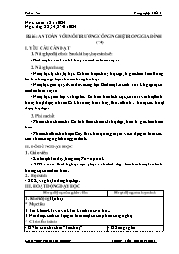 Giáo án Công nghệ Lớp 3 - Tuần 20 - Bài 6: An