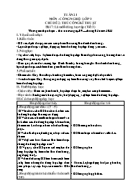 Giáo án Công nghệ Lớp 3 - Tuần 21 - Chủ đề 2: