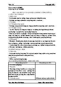 Giáo án Công nghệ Lớp 3 - Tuần 22 - Bài 7: Dụ