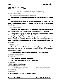 Giáo án Công nghệ Lớp 3 - Tuần 25 - Bài 8: Là