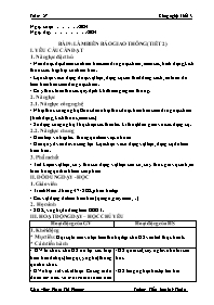 Giáo án Công nghệ Lớp 3 - Tuần 27 - Bài 9: Là
