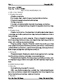 Giáo án Công nghệ Lớp 3 - Tuần 3 - Bài 2: Sử 