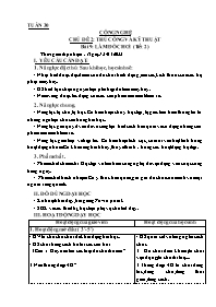 Giáo án Công nghệ Lớp 3 - Tuần 30 - Chủ đề 2: