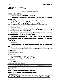 Giáo án Công nghệ Lớp 3 - Tuần 31 - Bài 10: L