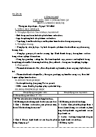 Giáo án Công nghệ Lớp 3 - Tuần 32 - Chủ đề 2: