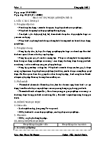 Giáo án Công nghệ Lớp 3 - Tuần 5 - Bài 3: Sử 