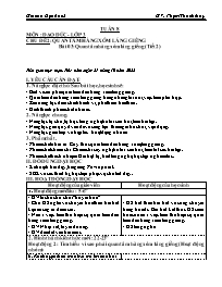 Giáo án Đạo đức Lớp 3 - Tuần 8 - Chủ đề 2: Qu