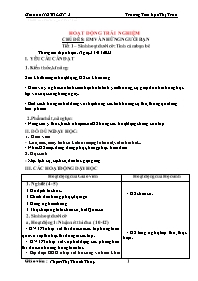 Giáo án Hoạt động trải nghiệm Lớp 3 - Tuần 32