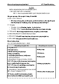 Giáo án Hoạt động trải nghiệm Lớp 3 - Tuần 9