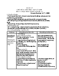 Giáo án Mĩ thuật Lớp 3 - Tuần 17 - Bài 1: Chậ