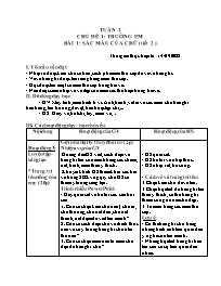 Giáo án Mĩ thuật Lớp 3 - Tuần 2 - Bài 1: Sắc