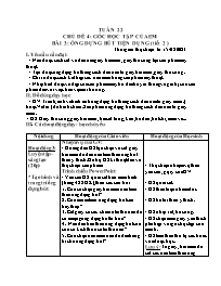 Giáo án Mĩ thuật Lớp 3 - Tuần 22 - Bài 3: Ống