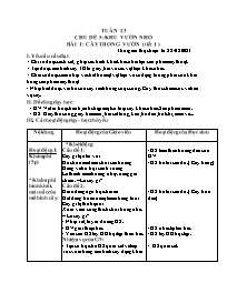 Giáo án Mĩ thuật Lớp 3 - Tuần 23 - Bài 1: Cây
