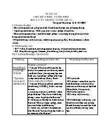 Giáo án Mĩ thuật Lớp 3 - Tuần 24 - Bài 1: Cây